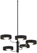 George Kovacs - P1565-729 - Five Light Chandelier - Lift Off - Coal And Polished Nickel