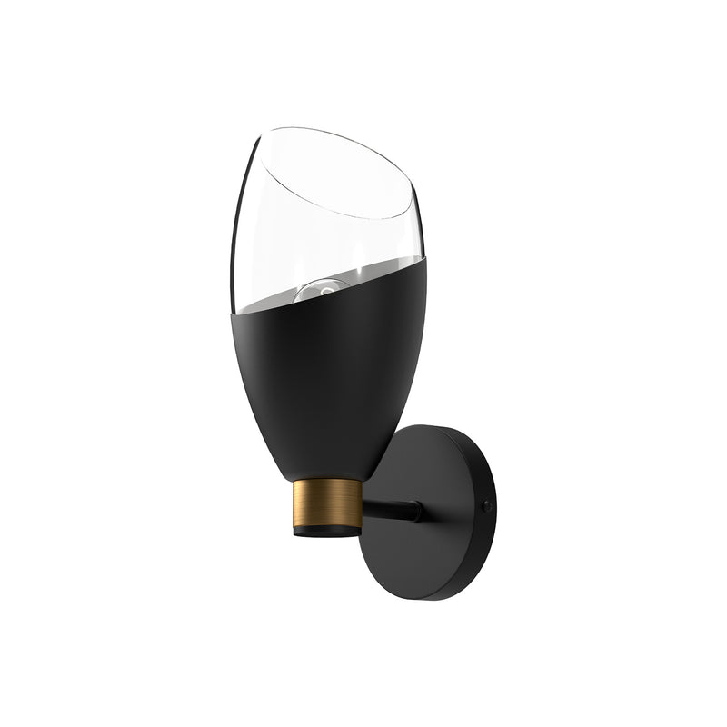 Alora - WV587105MBCL - One Light Vanity - Capri - Clear Glass/Matte Black