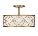 Four Light Semi-Flush Mount<br /><span style="color:#4AB0CE;">Entrega: 4-10 dias en USA</span><br /><span style="color:#4AB0CE;font-size:60%;">PREGUNTE POR ENTREGA EN PANAMA</span><br />Collection: Reid<br />Finish: Warm Brass