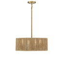 Four Light Pendant<br /><span style="color:#4AB0CE;">Entrega: 4-5 semanas en USA</span><br /><span style="color:#4AB0CE;font-size:60%;">PREGUNTE POR ENTREGA EN PANAMA</span><br />Collection: Ashe<br />Finish: Warm Brass and Rope