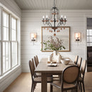 Five Light Chandelier<br /><span style="color:#4AB0CE;">Entrega: 4-10 dias en USA</span><br /><span style="color:#4AB0CE;font-size:60%;">PREGUNTE POR ENTREGA EN PANAMA</span><br />Collection: Colonial Charm<br />Finish: Old World Bronze w/Walnut