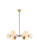 Elegant Lighting - LD645D30BR - Six Light Pendant - Briggs - brass