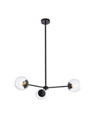 Elegant Lighting - LD646D32BK - Three Light Pendant - Briggs - black