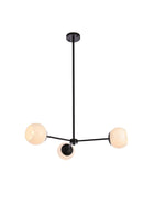 Elegant Lighting - LD647D32BK - Three Light Pendant - Briggs - black