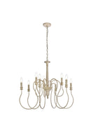Elegant Lighting - LD7045D30WD - Nine Light Pendant - Flynx - Weathered Dove