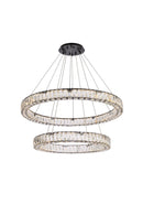 Elegant Lighting - 3503G36BK - LED Chandelier - Monroe - Black