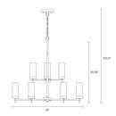 Nine Light Chandelier<br /><span style="color:#4AB0CE;">Entrega: 8-9 semanas en USA</span><br /><span style="color:#4AB0CE;font-size:60%;">PREGUNTE POR ENTREGA EN PANAMA</span><br />Collection: Zire<br />Finish: Midnight Black