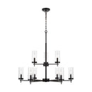 Nine Light Chandelier<br /><span style="color:#4AB0CE;">Entrega: 8-9 semanas en USA</span><br /><span style="color:#4AB0CE;font-size:60%;">PREGUNTE POR ENTREGA EN PANAMA</span><br />Collection: Zire<br />Finish: Midnight Black