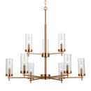 Nine Light Chandelier<br /><span style="color:#4AB0CE;">Entrega: 4-10 dias en USA</span><br /><span style="color:#4AB0CE;font-size:60%;">PREGUNTE POR ENTREGA EN PANAMA</span><br />Collection: Zire<br />Finish: Satin Brass