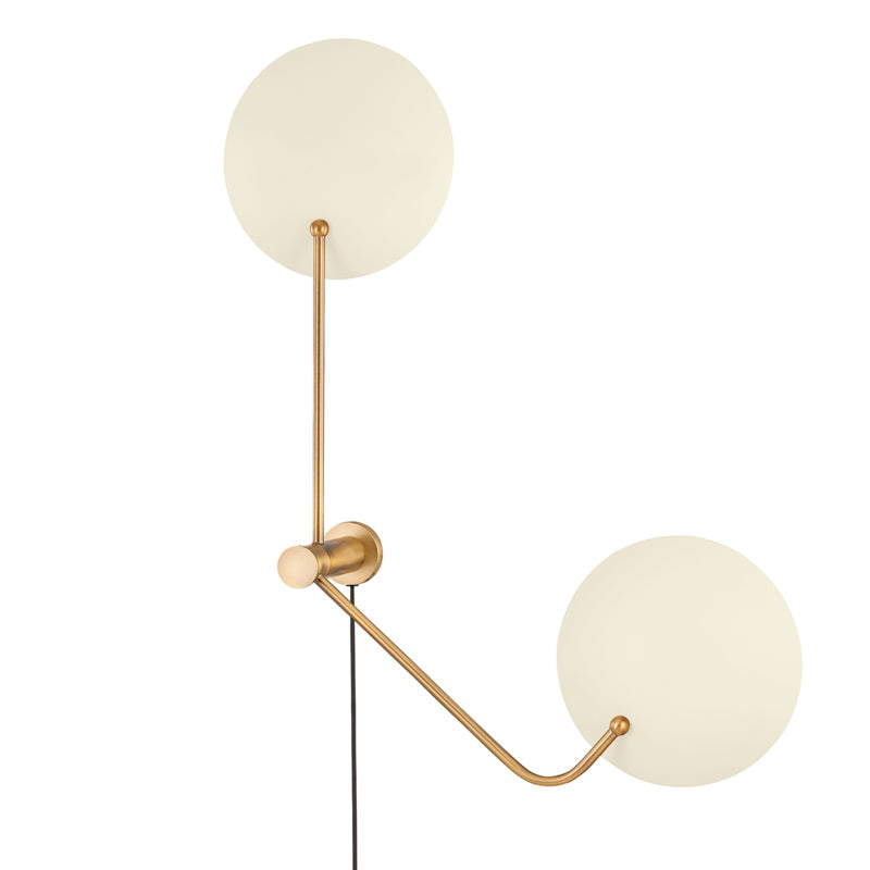 Troy Lighting - PTL8141-PBR/SSD - Two Light Wall Sconce - Leif - Patina Brass And Soft Sand