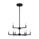 Nine Light Chandelier<br /><span style="color:#4AB0CE;">Entrega: 4-10 dias en USA</span><br /><span style="color:#4AB0CE;font-size:60%;">PREGUNTE POR ENTREGA EN PANAMA</span><br />Collection: Fullton<br />Finish: Midnight Black