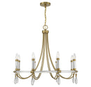 Eight Light Chandelier<br /><span style="color:#4AB0CE;">Entrega: 4-10 dias en USA</span><br /><span style="color:#4AB0CE;font-size:60%;">PREGUNTE POR ENTREGA EN PANAMA</span><br />Collection: Mayfair<br />Finish: Warm Brass and Chrome