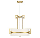Four Light Pendant<br /><span style="color:#4AB0CE;">Entrega: 4-10 dias en USA</span><br /><span style="color:#4AB0CE;font-size:60%;">PREGUNTE POR ENTREGA EN PANAMA</span><br />Collection: Quatrain<br />Finish: True Gold