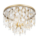 Four Light Semi-Flush Mount<br /><span style="color:#4AB0CE;">Entrega: 12-13 semanas en USA</span><br /><span style="color:#4AB0CE;font-size:60%;">PREGUNTE POR ENTREGA EN PANAMA</span><br />Collection: Kalani<br />Finish: French Gold