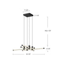 Kuzco Lighting - CH23534-BK - LED Chandelier - Blade - Black