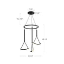 LED Chandelier<br /><span style="color:#4AB0CE;">Entrega: 4-10 dias en USA</span><br /><span style="color:#4AB0CE;font-size:60%;">PREGUNTE POR ENTREGA EN PANAMA</span><br />Collection: Mobil<br />Finish: Black