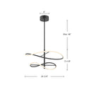 Kuzco Lighting - PD96424-BK - LED Pendant - Collide - Black