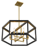 Six Light Pendant<br /><span style="color:#4AB0CE;">Entrega: 4-10 dias en USA</span><br /><span style="color:#4AB0CE;font-size:60%;">PREGUNTE POR ENTREGA EN PANAMA</span><br />Collection: UNION ESTATES<br />Finish: Coal And Soft Brass