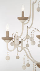Nine Light Chandelier<br /><span style="color:#4AB0CE;">Entrega: 4-10 dias en USA</span><br /><span style="color:#4AB0CE;font-size:60%;">PREGUNTE POR ENTREGA EN PANAMA</span><br />Collection: Colonial Charm<br />Finish: White Wash