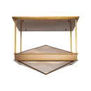 Four Light Semi Flush Mount<br /><span style="color:#4AB0CE;">Entrega: 4-10 dias en USA</span><br /><span style="color:#4AB0CE;font-size:60%;">PREGUNTE POR ENTREGA EN PANAMA</span><br />Collection: Cairo<br />Finish: Ribbed Glass/Vintage Brass