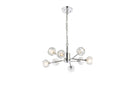 Elegant Lighting - 3509D24C - Eight Light Pendant - Graham - Chrome