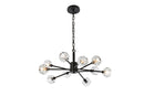 Elegant Lighting - 3509D29BK - Ten Light Pendant - Graham - Black
