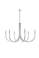 Elegant Lighting - LD722D42C - Six Light Chandelier - Layne - Chrome