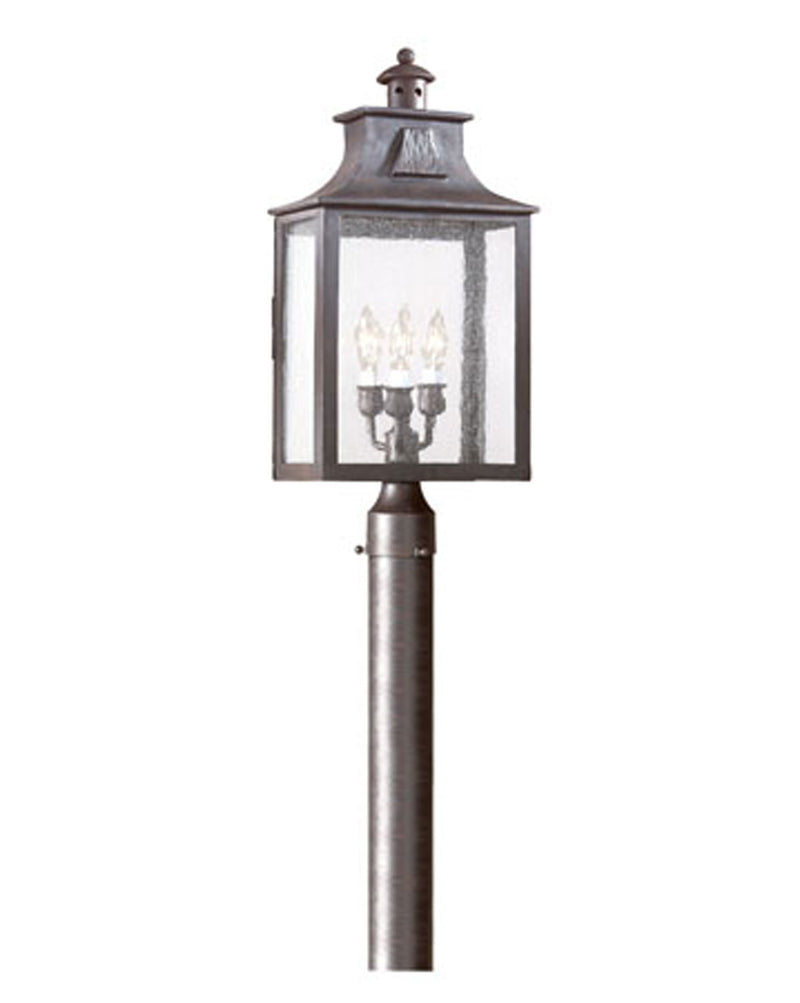 Troy Lighting - P9006-SFB - Three Light Post Lantern - Newton - Soft Off Black