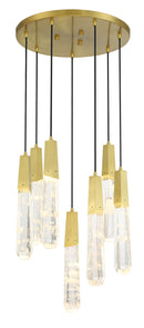 George Kovacs - P1287-859-L - LED Pendant - Drifting Droplets - Brushed Brass