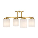 Four Light Semi-Flush Mount<br /><span style="color:#4AB0CE;">Entrega: 4-10 dias en USA</span><br /><span style="color:#4AB0CE;font-size:60%;">PREGUNTE POR ENTREGA EN PANAMA</span><br />Collection: Herron<br />Finish: Warm Brass