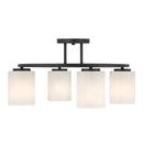 Four Light Semi-Flush Mount<br /><span style="color:#4AB0CE;">Entrega: 4-10 dias en USA</span><br /><span style="color:#4AB0CE;font-size:60%;">PREGUNTE POR ENTREGA EN PANAMA</span><br />Collection: Herron<br />Finish: Matte Black
