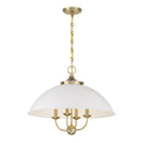 Four Light Pendant<br /><span style="color:#4AB0CE;">Entrega: 4-10 dias en USA</span><br /><span style="color:#4AB0CE;font-size:60%;">PREGUNTE POR ENTREGA EN PANAMA</span><br />Collection: Monterey<br />Finish: White and Warm Brass