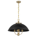 Four Light Pendant<br /><span style="color:#4AB0CE;">Entrega: 4-10 dias en USA</span><br /><span style="color:#4AB0CE;font-size:60%;">PREGUNTE POR ENTREGA EN PANAMA</span><br />Collection: Monterey<br />Finish: Matte Black and Warm Brass