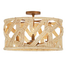 Four Light Semi Flush Mount<br /><span style="color:#4AB0CE;">Entrega: 4-10 dias en USA</span><br /><span style="color:#4AB0CE;font-size:60%;">PREGUNTE POR ENTREGA EN PANAMA</span><br />Collection: SOGA<br />Finish: Modern Gold And White