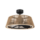 24"Ceiling Fan<br /><span style="color:#4AB0CE;">Entrega: 4-10 dias en USA</span><br /><span style="color:#4AB0CE;font-size:60%;">PREGUNTE POR ENTREGA EN PANAMA</span><br />Collection: Isla<br />Finish: Matte Black/Braided Rope