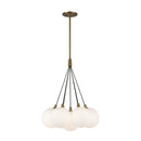 LED Chandelier<br /><span style="color:#4AB0CE;">Entrega: 4-10 dias en USA</span><br /><span style="color:#4AB0CE;font-size:60%;">PREGUNTE POR ENTREGA EN PANAMA</span><br />Collection: Bolla<br />Finish: Brushed Gold/Opal Glass