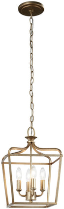 Four Light Pendant<br /><span style="color:#4AB0CE;">Entrega: 4-10 dias en USA</span><br /><span style="color:#4AB0CE;font-size:60%;">PREGUNTE POR ENTREGA EN PANAMA</span><br />Collection: Laurel Estate<br />Finish: Brio Gold