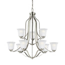 Generation Lighting - 3139009-962 - Nine Light Chandelier - Emmons - Brushed Nickel