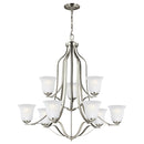 Nine Light Chandelier<br /><span style="color:#4AB0CE;">Entrega: 4-10 dias en USA</span><br /><span style="color:#4AB0CE;font-size:60%;">PREGUNTE POR ENTREGA EN PANAMA</span><br />Collection: Emmons<br />Finish: Brushed Nickel