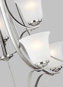 Generation Lighting - 3139009EN3-962 - Nine Light Chandelier - Emmons - Brushed Nickel