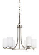 Six Light Chandelier<br /><span style="color:#4AB0CE;">Entrega: 4-10 dias en USA</span><br /><span style="color:#4AB0CE;font-size:60%;">PREGUNTE POR ENTREGA EN PANAMA</span><br />Collection: Hettinger<br />Finish: Brushed Nickel