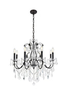 Elegant Lighting - V2015D26DB/RC - Eight Light Chandelier - St. Francis - Dark Bronze