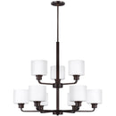 Nine Light Chandelier<br /><span style="color:#4AB0CE;">Entrega: 4-10 dias en USA</span><br /><span style="color:#4AB0CE;font-size:60%;">PREGUNTE POR ENTREGA EN PANAMA</span><br />Collection: Canfield<br />Finish: Bronze