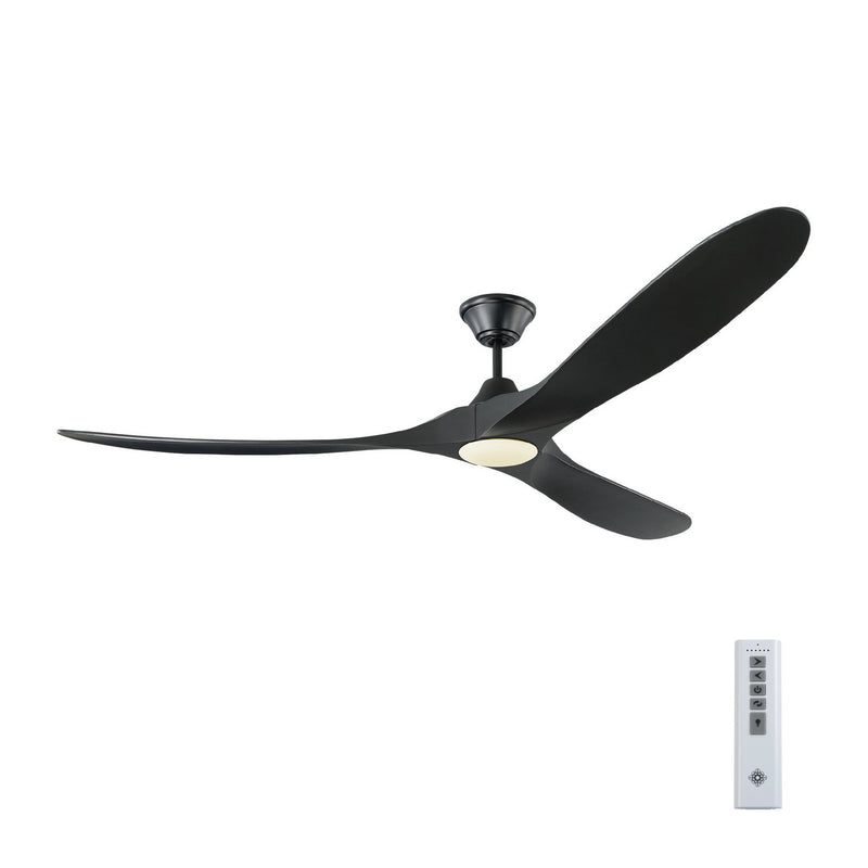 Visual Comfort Fan - 3MAVR70BKBKD - 70``Ceiling Fan - Maverick 70 LED - Matte Black