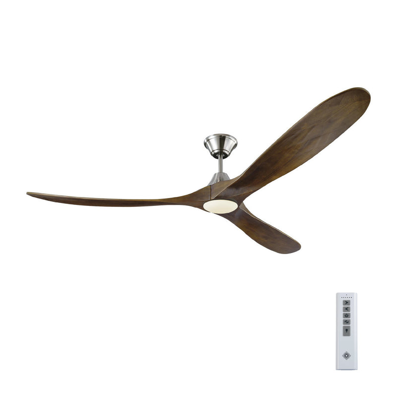 Visual Comfort Fan - 3MAVR70BSD - 70``Ceiling Fan - Maverick 70 LED - Brushed Steel