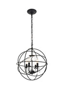 Elegant Lighting - LD5055D16MB - Four Light Pendant - Wallace - Matte Black