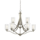 Generation Lighting - 3137309-962 - Nine Light Chandelier - Elmwood Park - Brushed Nickel