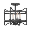 Four Light Semi-Flush Mount<br /><span style="color:#4AB0CE;">Entrega: 4-10 dias en USA</span><br /><span style="color:#4AB0CE;font-size:60%;">PREGUNTE POR ENTREGA EN PANAMA</span><br />Collection: Kent<br />Finish: Matte Black