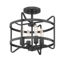 Four Light Semi-Flush Mount<br /><span style="color:#4AB0CE;">Entrega: 4-10 dias en USA</span><br /><span style="color:#4AB0CE;font-size:60%;">PREGUNTE POR ENTREGA EN PANAMA</span><br />Collection: Kent<br />Finish: Matte Black
