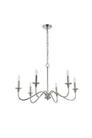 Six Light Chandelier<br /><span style="color:#4AB0CE;">Entrega: 4-10 dias en USA</span><br /><span style="color:#4AB0CE;font-size:60%;">PREGUNTE POR ENTREGA EN PANAMA</span><br />Collection: Rohan<br />Finish: Polished Nickel